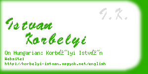 istvan korbelyi business card